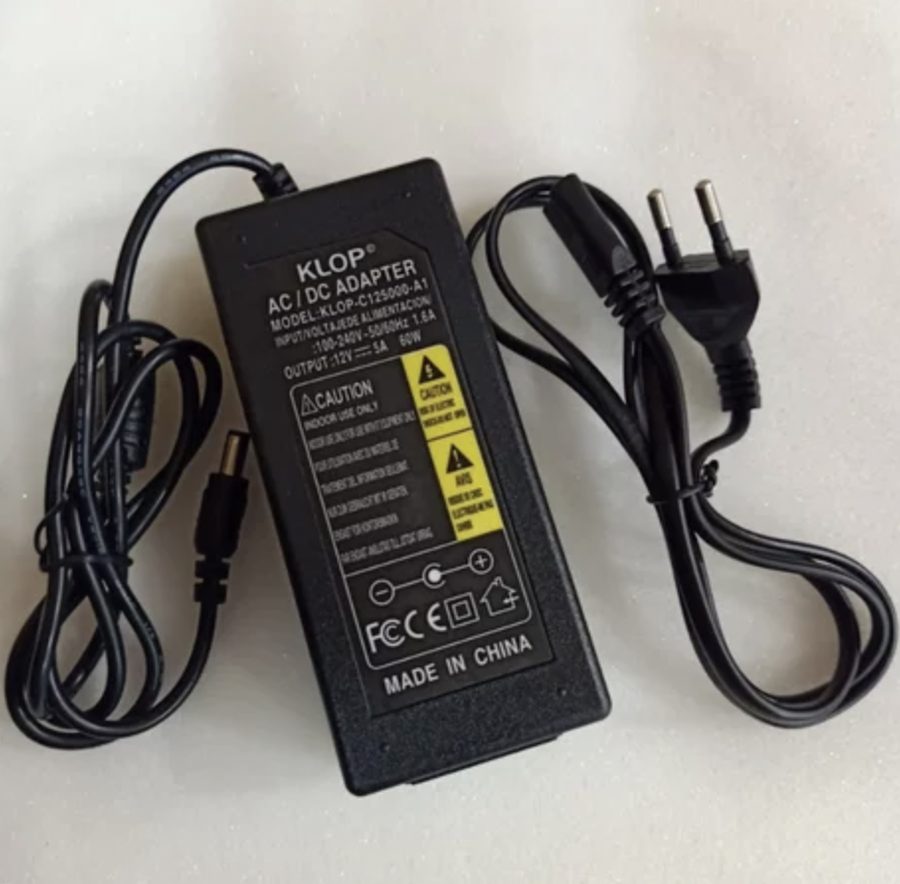 Adaptor AC/DC 12V 5Ampere - Klop