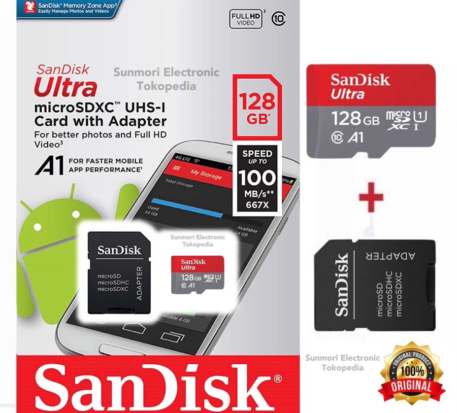 Memory Card 128GB Ultra CLASS 10 100Mbps UHS-1
