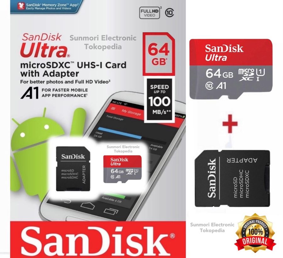 Memory Card 64GB CLASS 10 100Mbps MicroSDXC UHS-I