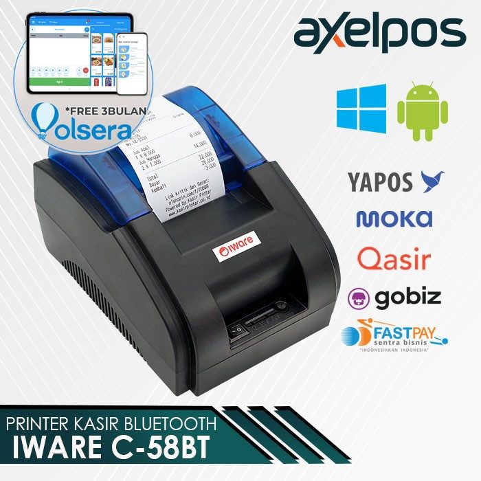 Printer Thermal C58BT PRJ58D USB + Bluetooth - C58BT
